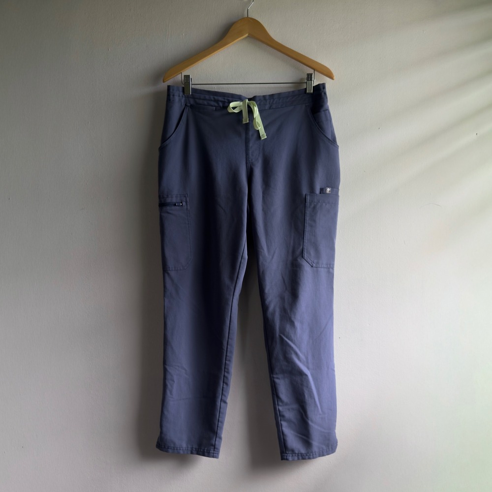 FIGS Yola Scrub Pants Women Medium Petite Space Navy Medical